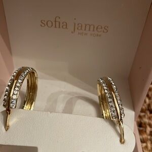 Sofia James New York Hoop Earrings - Fine Silver Plated